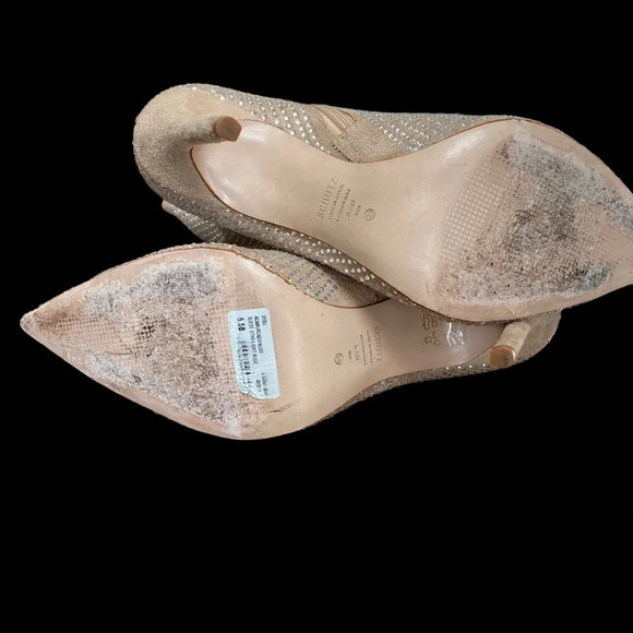 Schutz Sybil Crystal Zip Stiletto Bootie  Sz: 8.5 - Picture 8 of 11